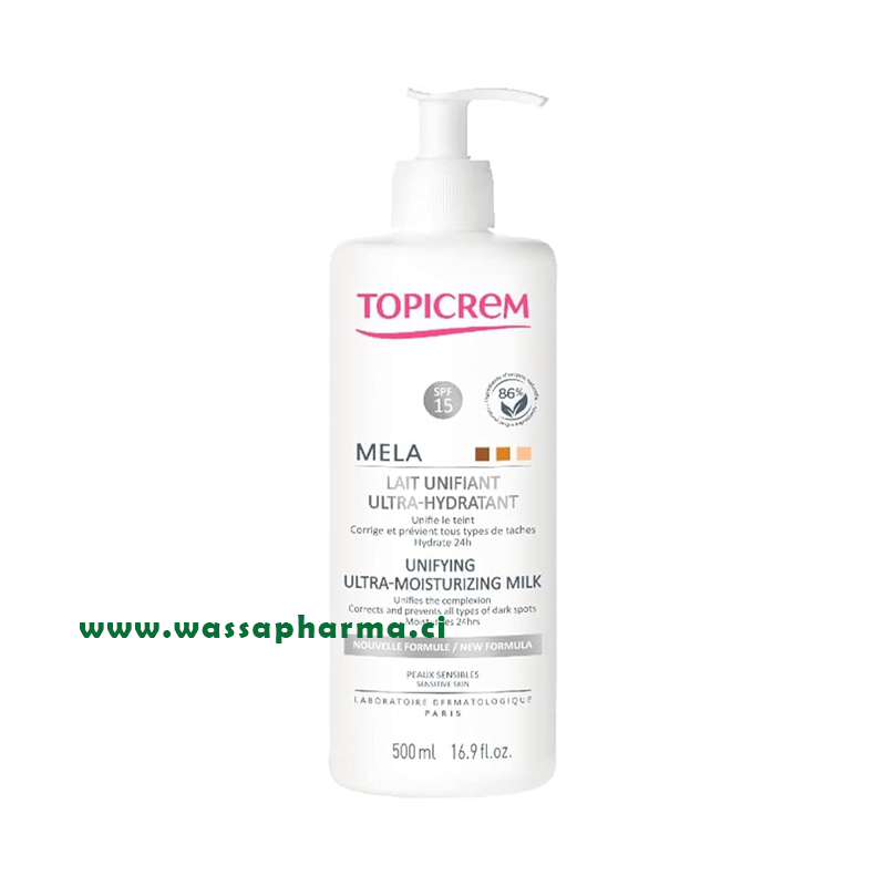 TOPICREM MELA - Lait unifiant ultra hydratant 500ML